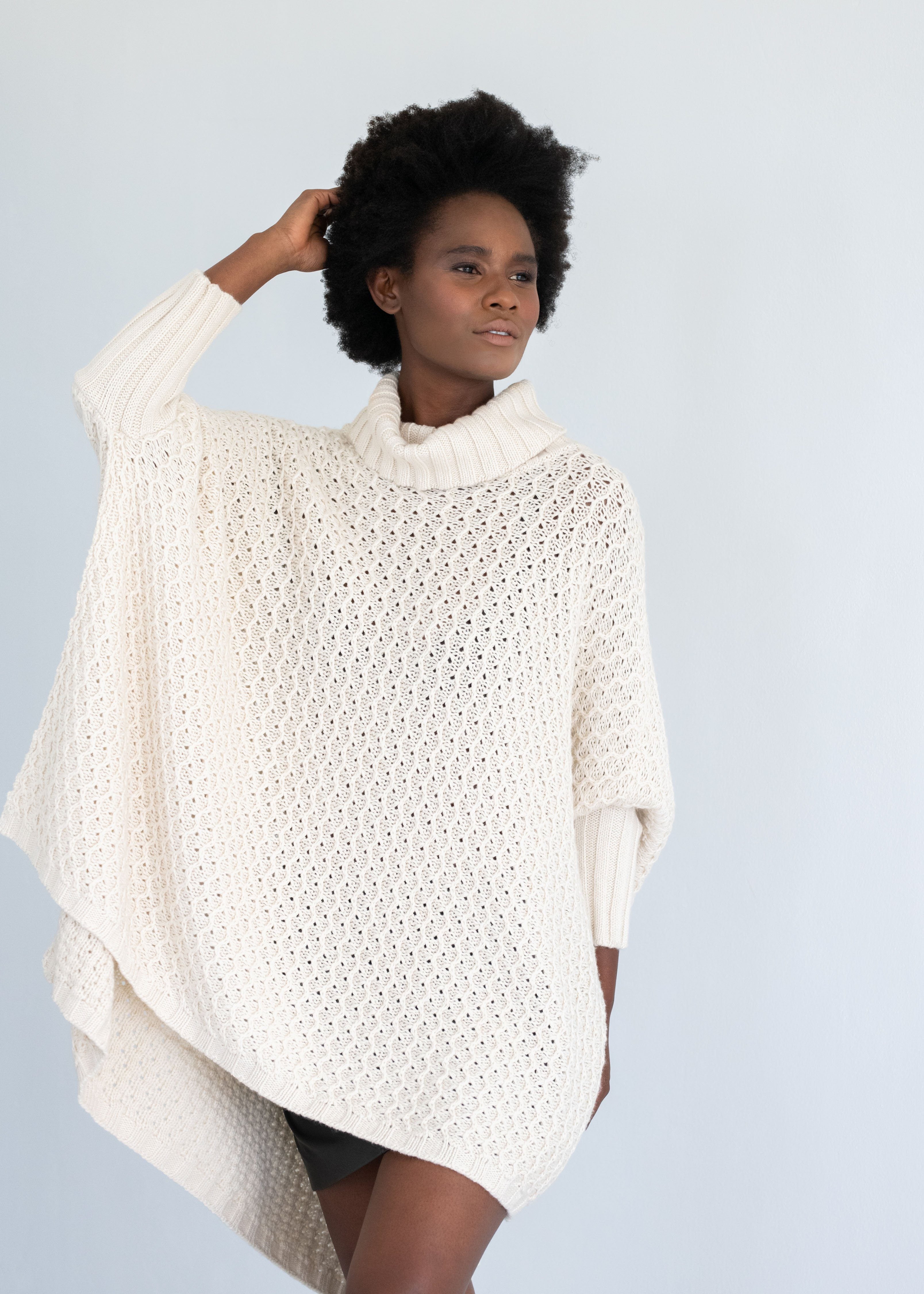 TIANA | Our moss stitch poncho