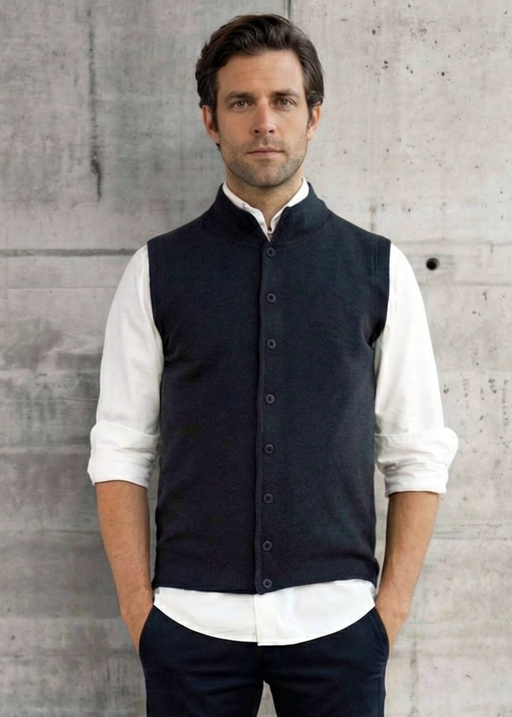 AMEER| Our Mao collar gilet