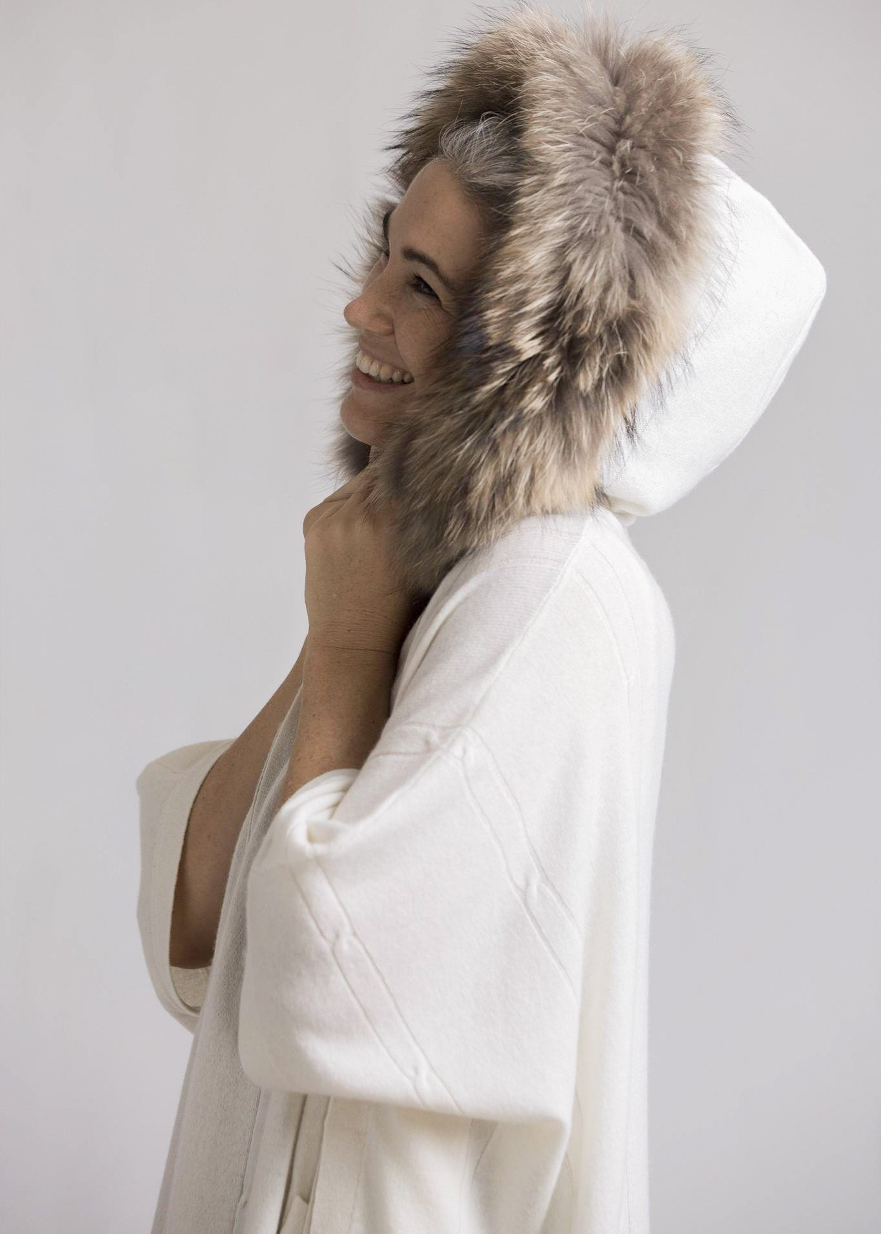 Express clearance fur hoodie