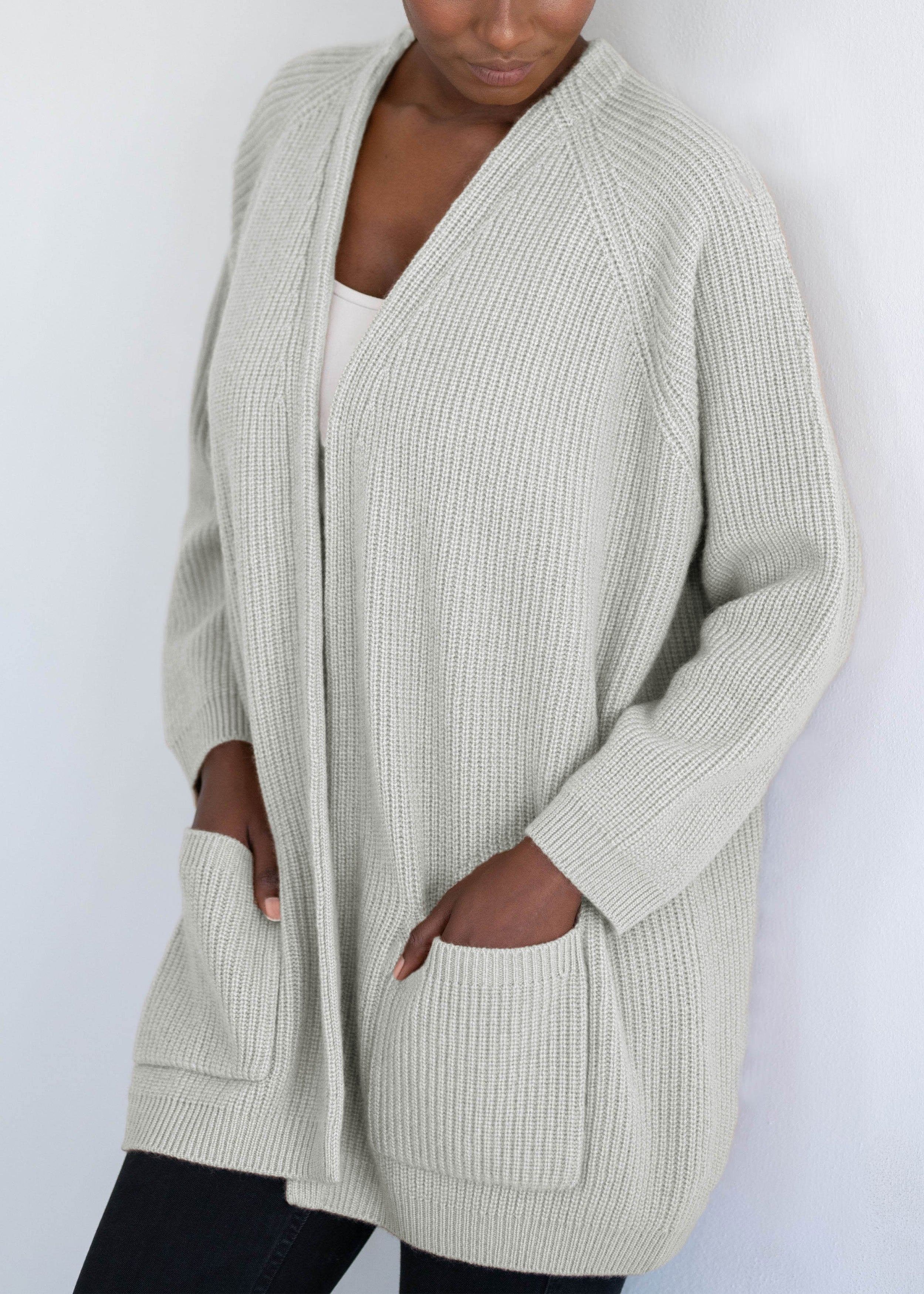 CHARLOTTE | Our chunky V neck cardigan