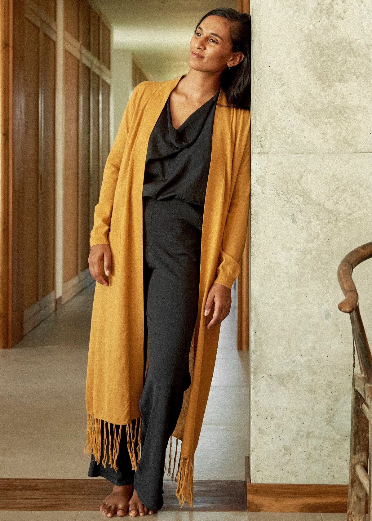 LAYNA | Our super fine fringed coat