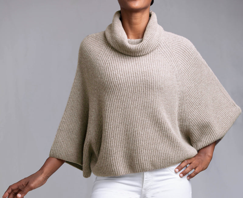 NAJMA | Our rib-knit poncho