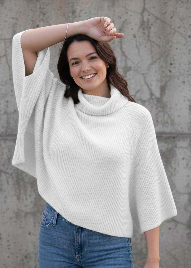 NAJMA | Our rib-knit poncho