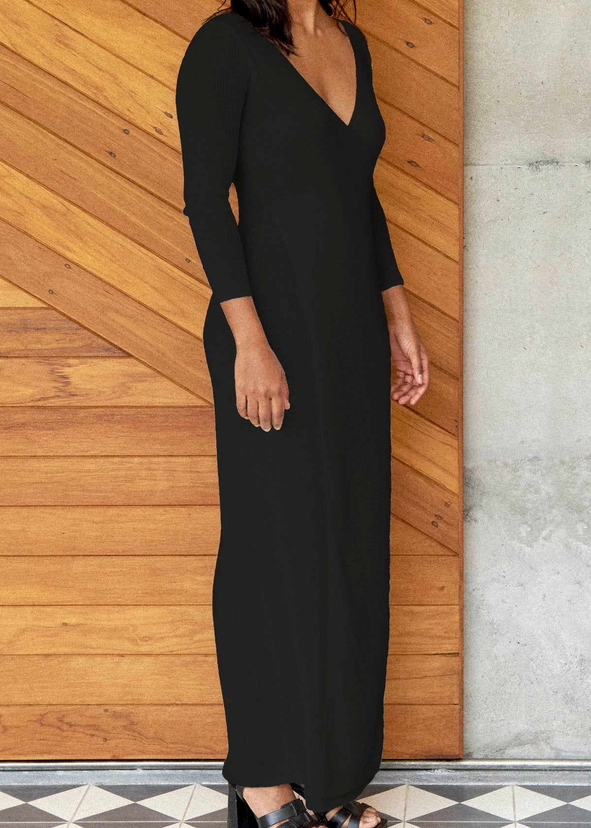 Nuria | Our elegant Wrap, high slit dress