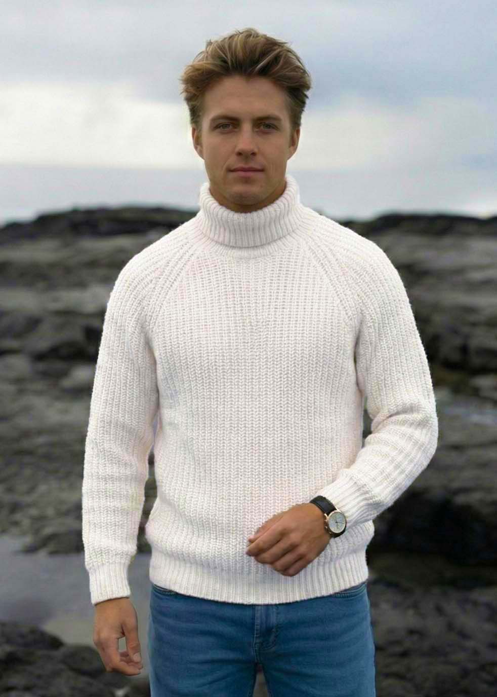 ANTON | Our all over Rib roll neck