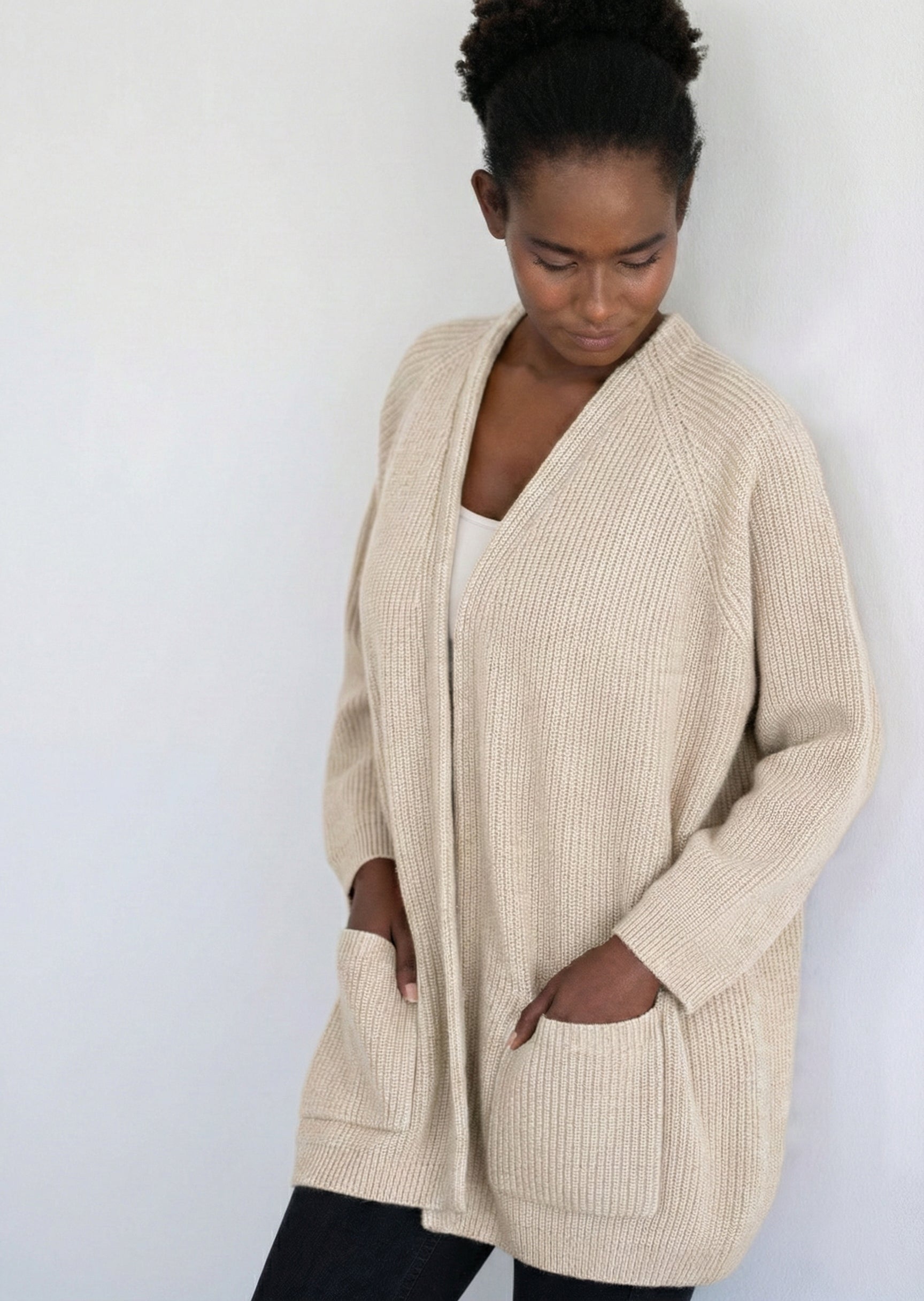CHARLOTTE | Our chunky V neck cardigan