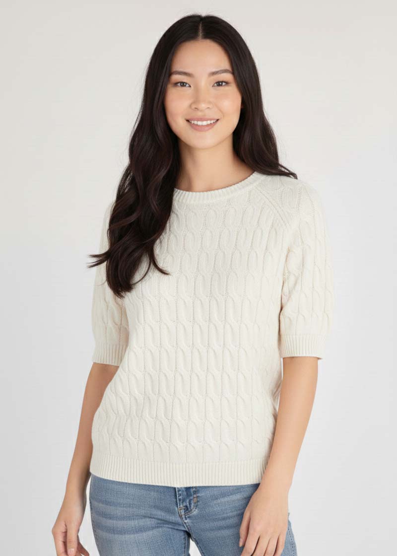 JACKIE | Our cable short sleeve