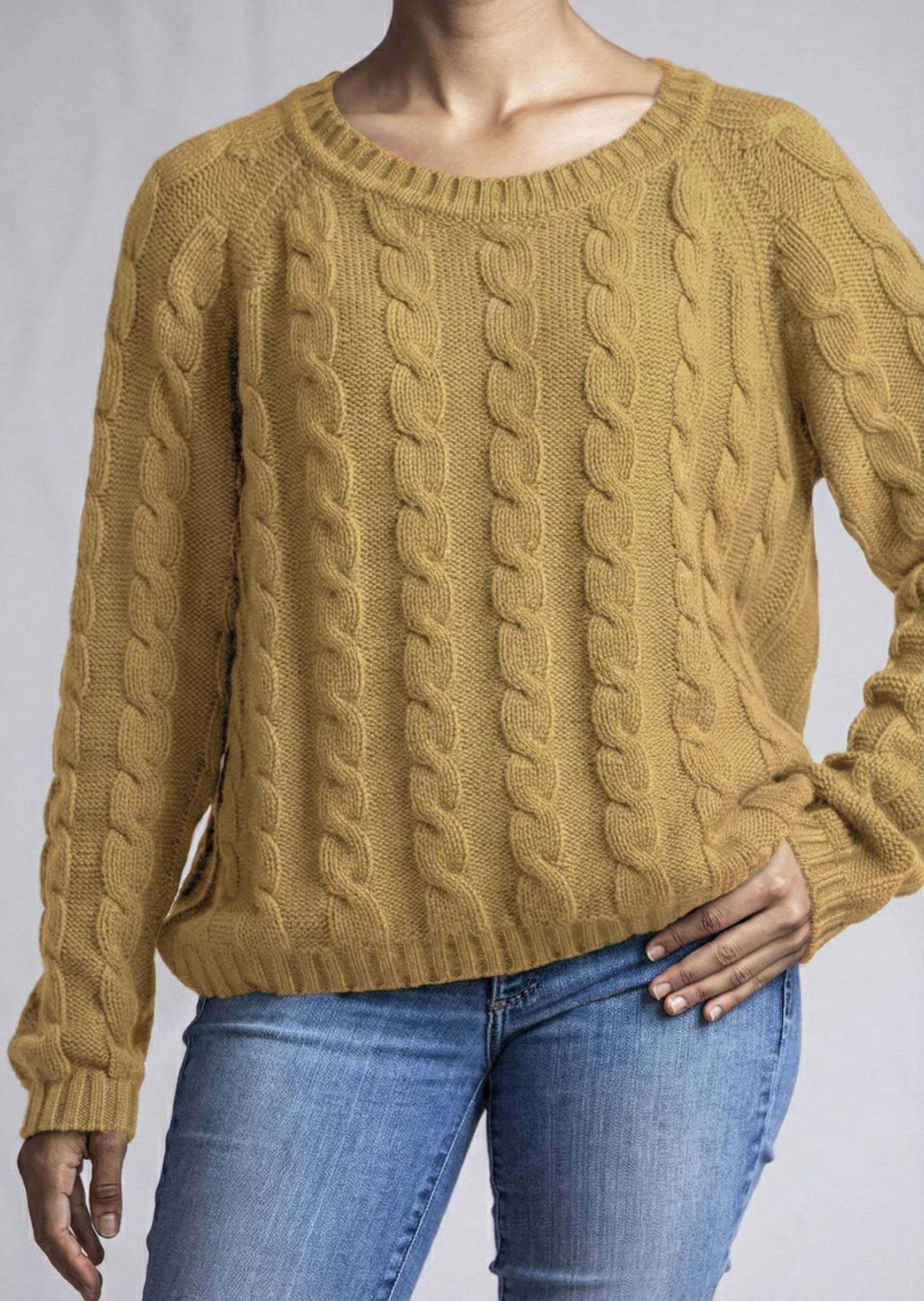 KAYLEY | Our modern cable-knit crew