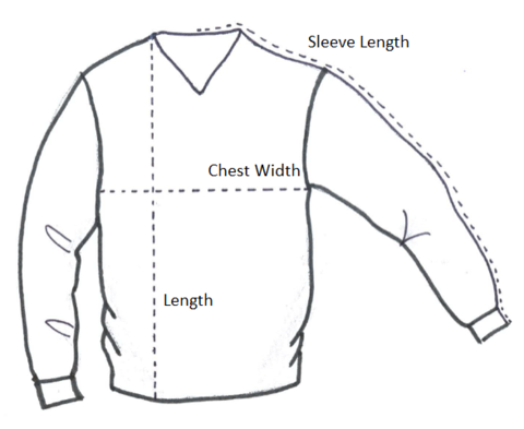 Length 2025 of sweater