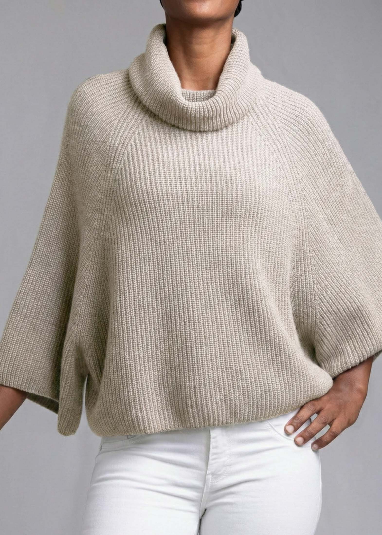 NAJMA | Our rib-knit poncho