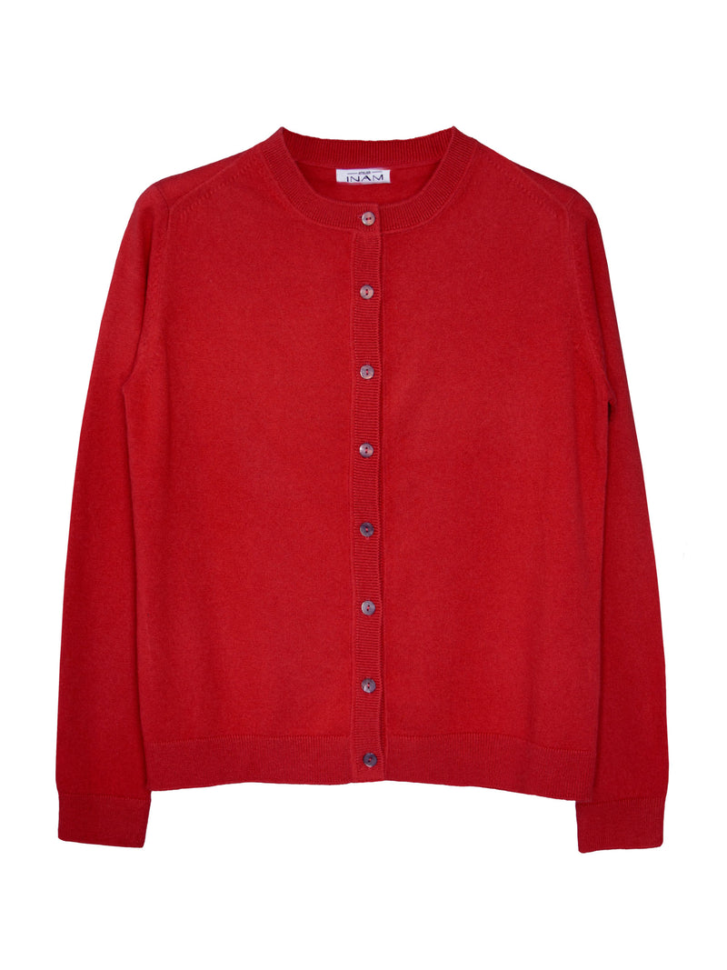 Red baby cashmere cardigan