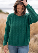 KAYLEY | Notre pull à col rond en tricot torsadé