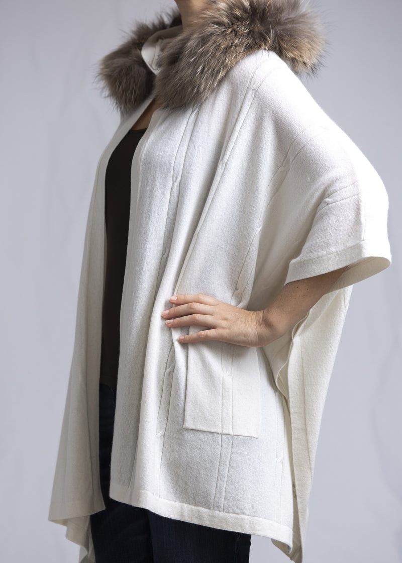KATE | Our fur-lined hooded cape