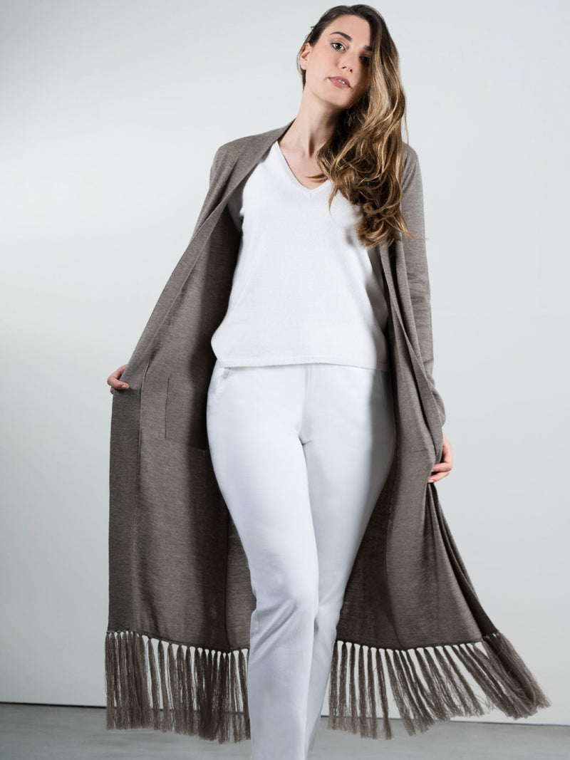 LAYNA | Our super fine fringed coat
