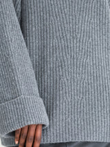 rib hoodie cashmere for women