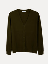 men's v-neck cardigan cashmere sweater