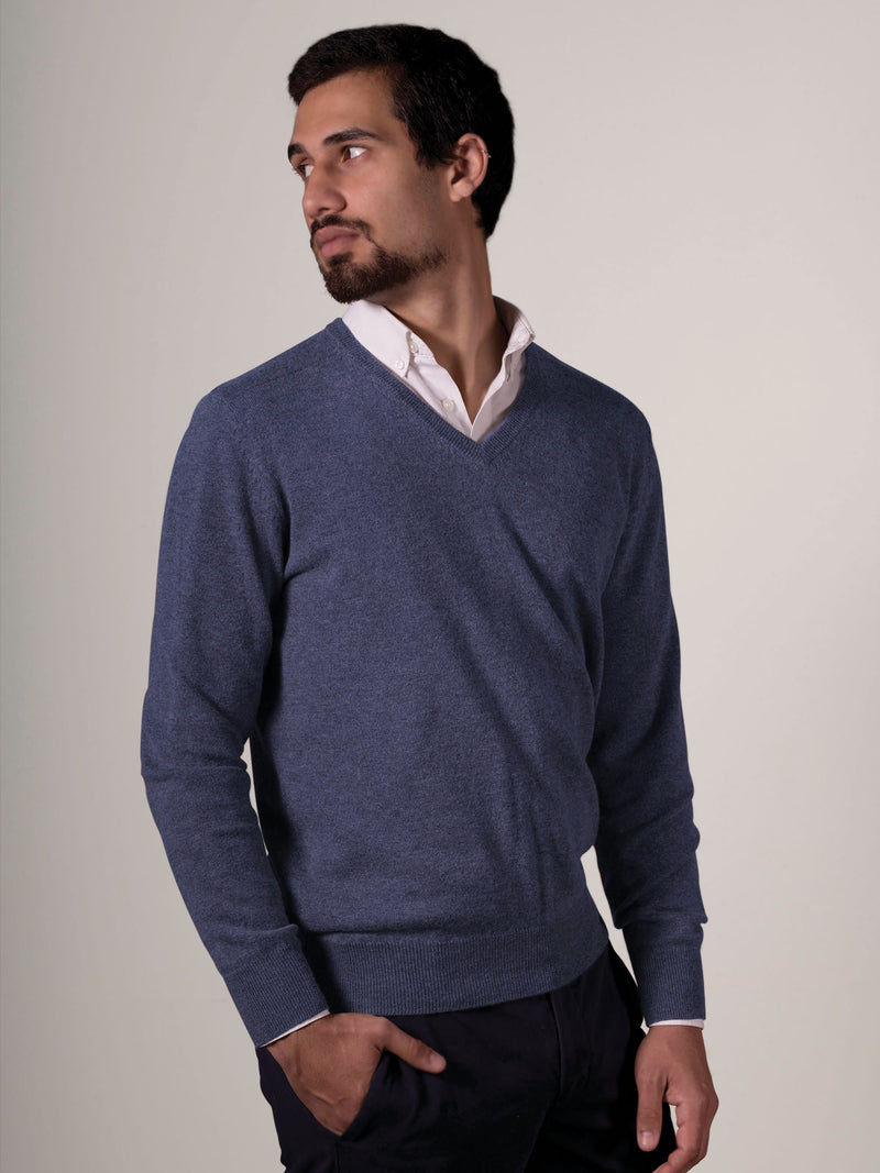 Men's Baby Cashmere V Neck Sweater classic