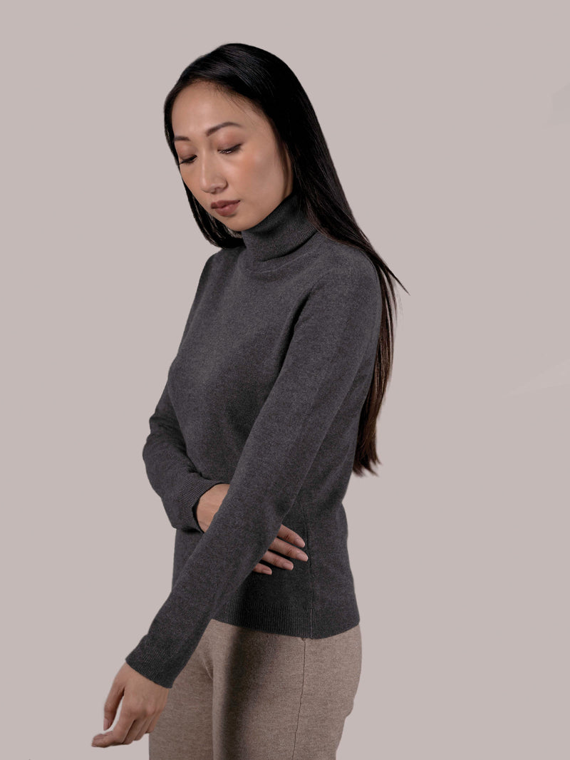 Baby Cashmere sweater women grey